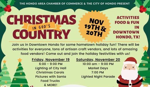 Hondo Christmas Parade 2022 Christmas In God's Country Craft Show | Hondo, Texas | November 20 To  November 21