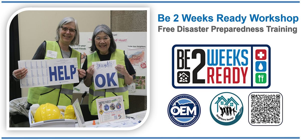 Be 2 Weeks Ready! Workshop - Jan 19, 2026