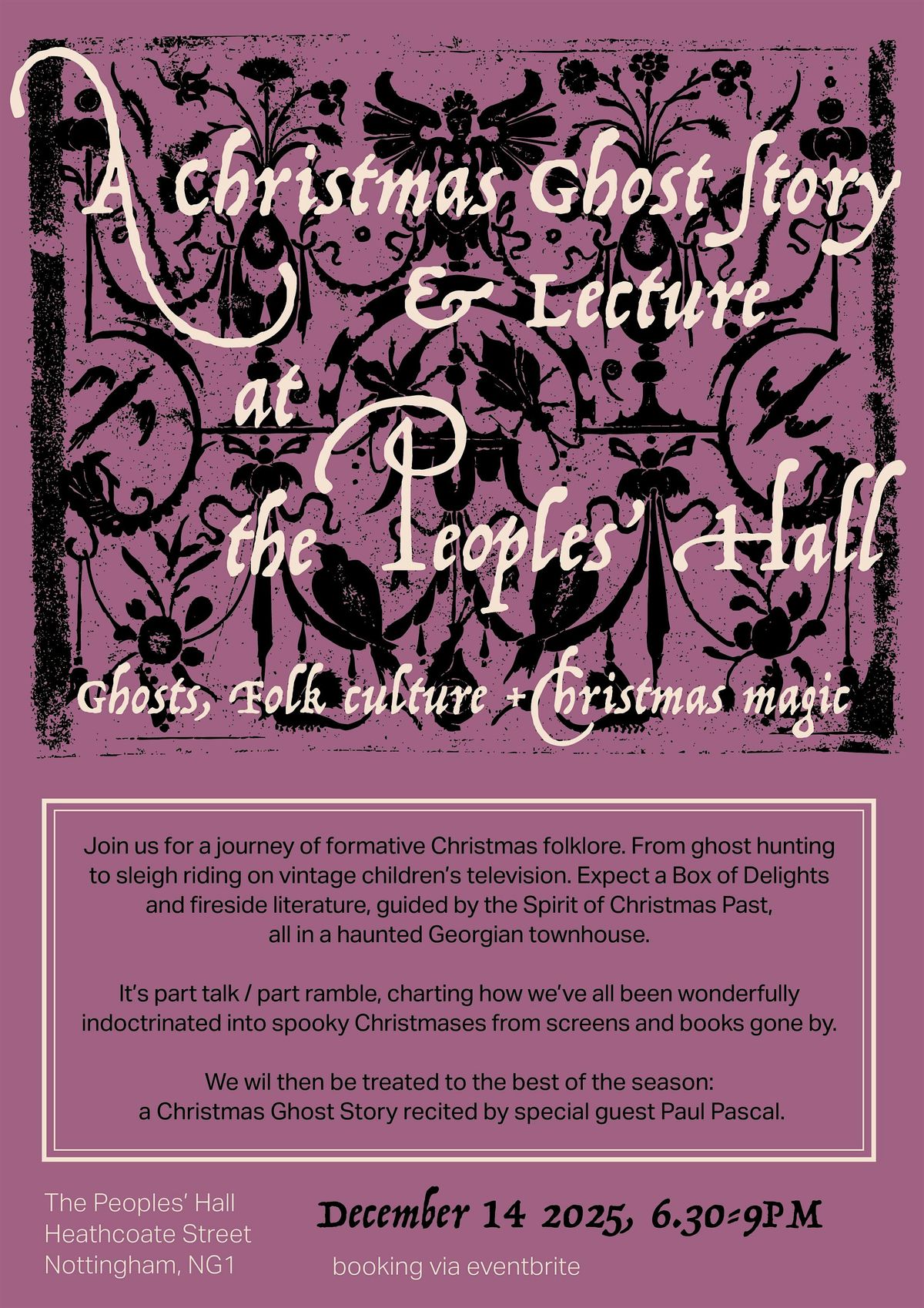 A Christmas Ghost Story & Lecture at The Peoples' Hall