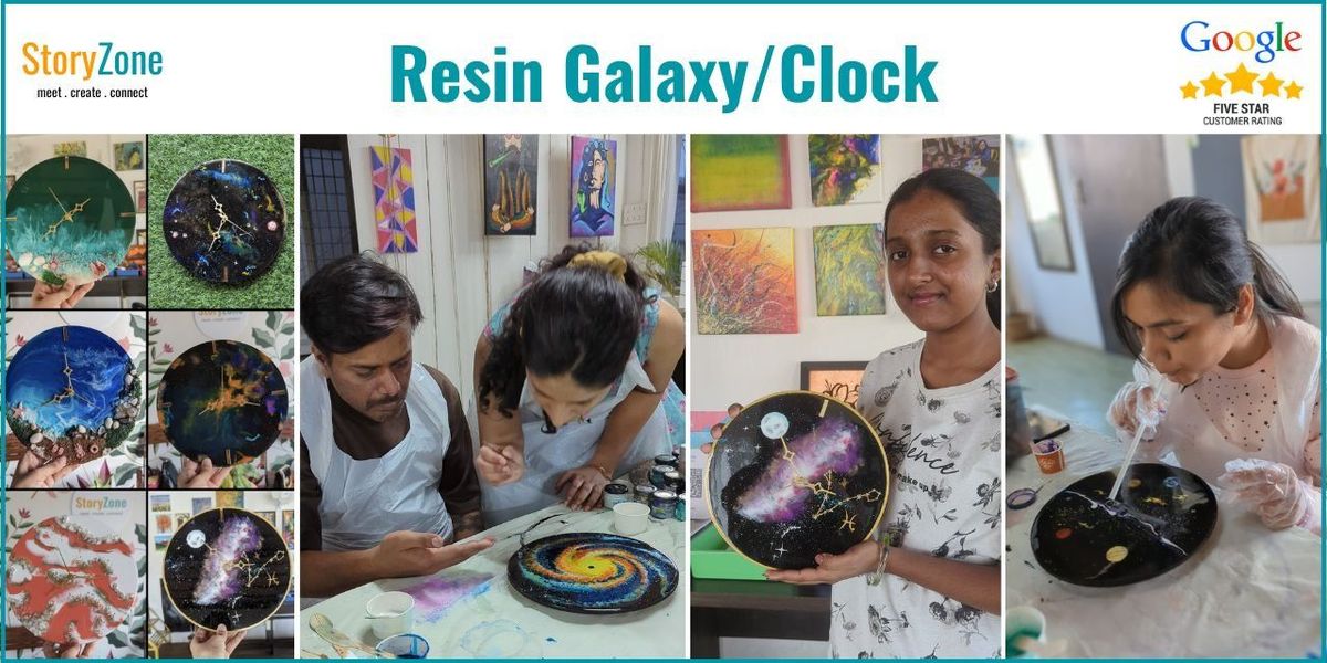 Resin Galaxy \/ Clock