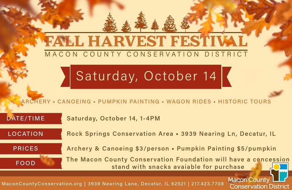 Fall Harvest Festival | Rock Springs Nature Center, Decatur, IL ...