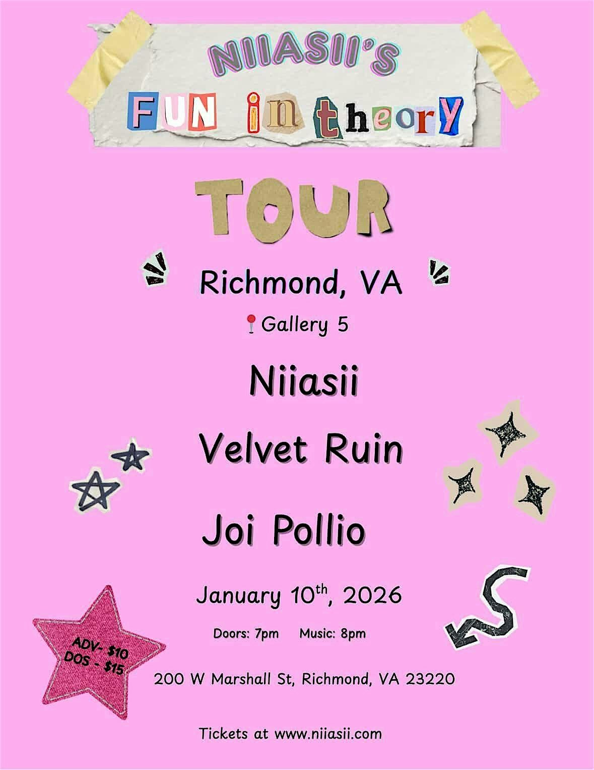 Niiasii Residency: Fun In Theory Tour Kickoff w\/ Joi Polloi + Velvet Ruin