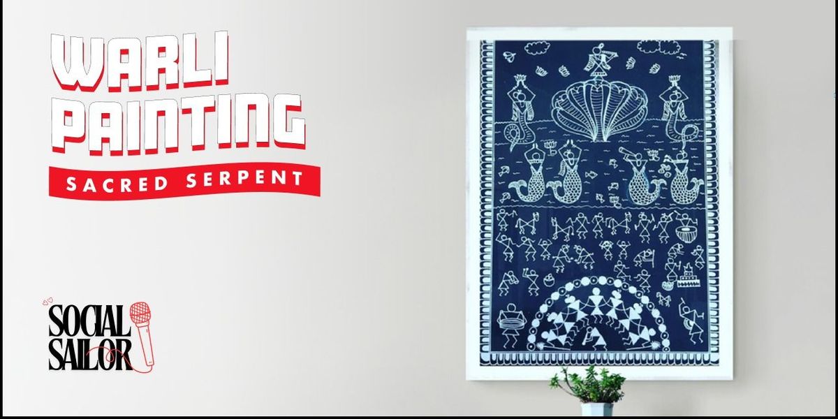 Sacred Serpent Warli Painting - Mumbai