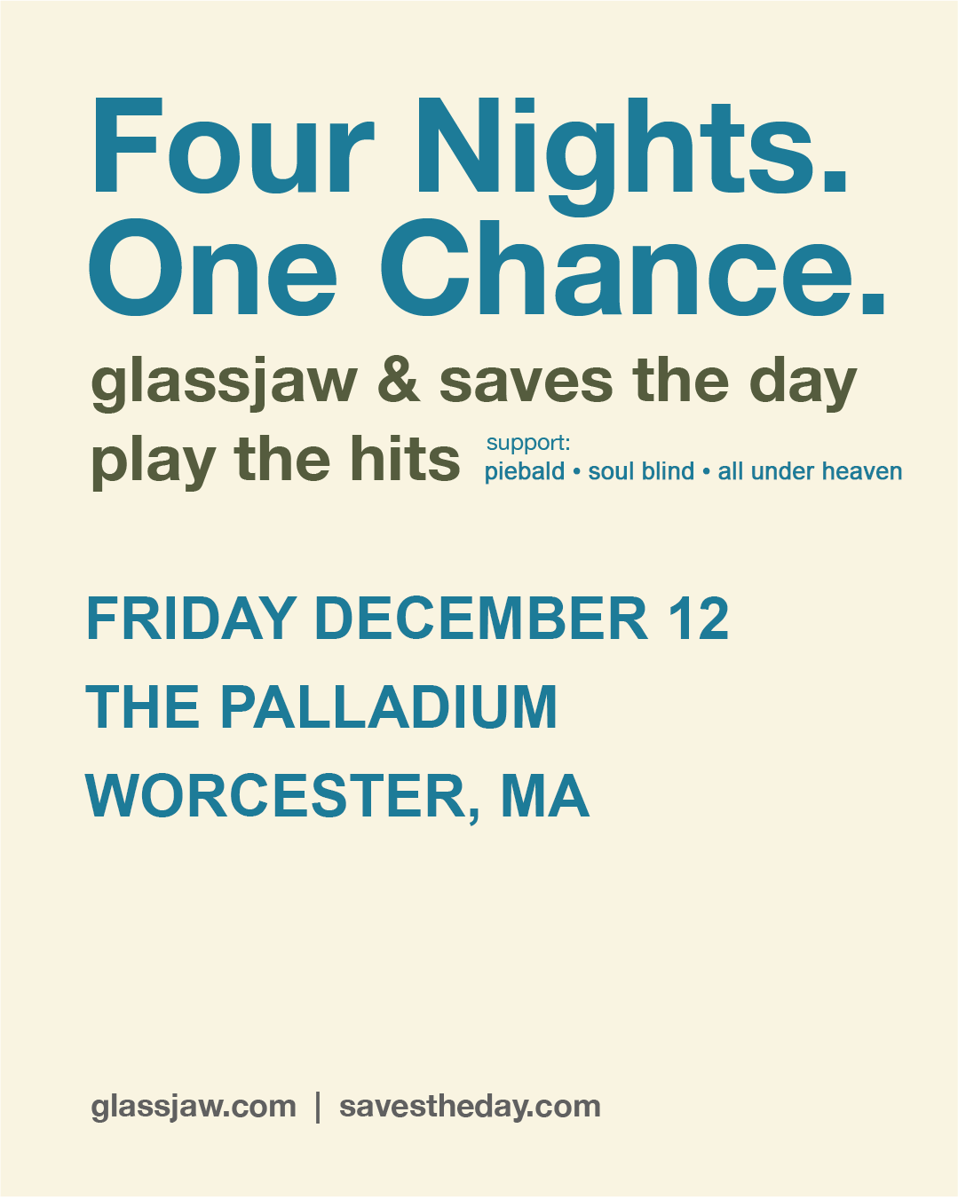 Saves The Day and Glassjaw at Palladium Worcester