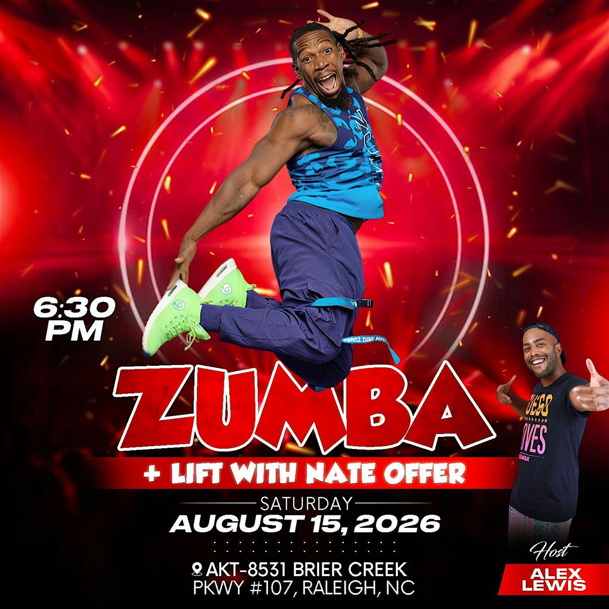 Nate Offer: Zumba + Lift- Raleigh NC