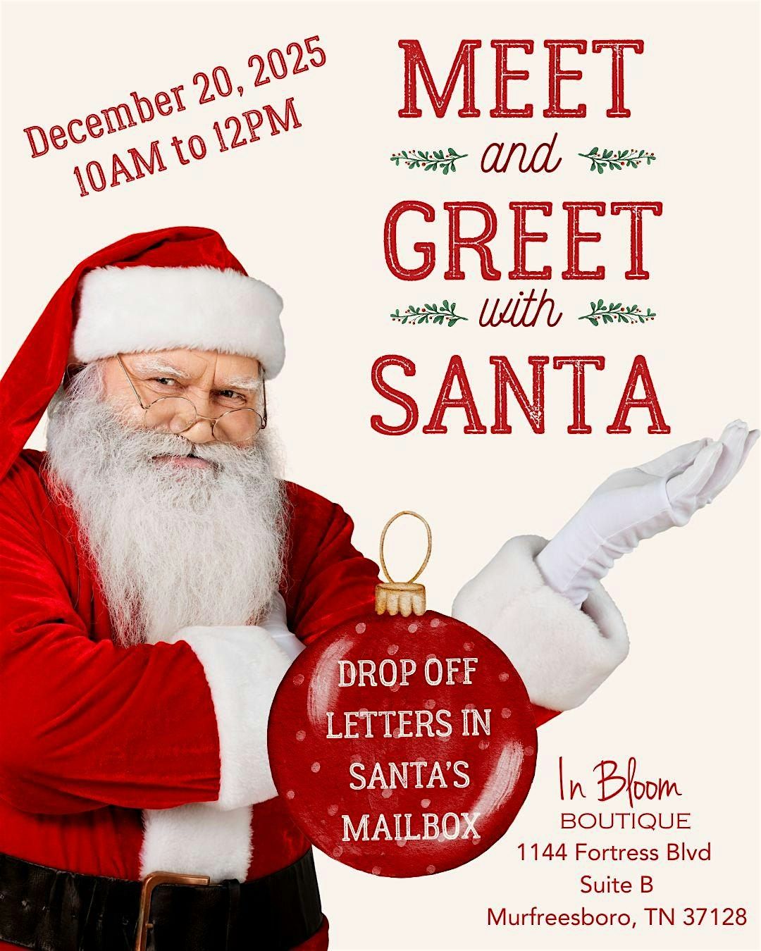 Meet & Greet with Santa at In Bloom Boutique