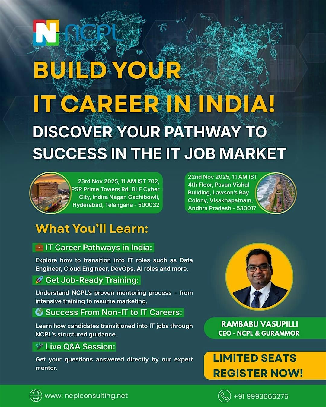 In-Person Seminar on  IT Job Guidance & Career Planning