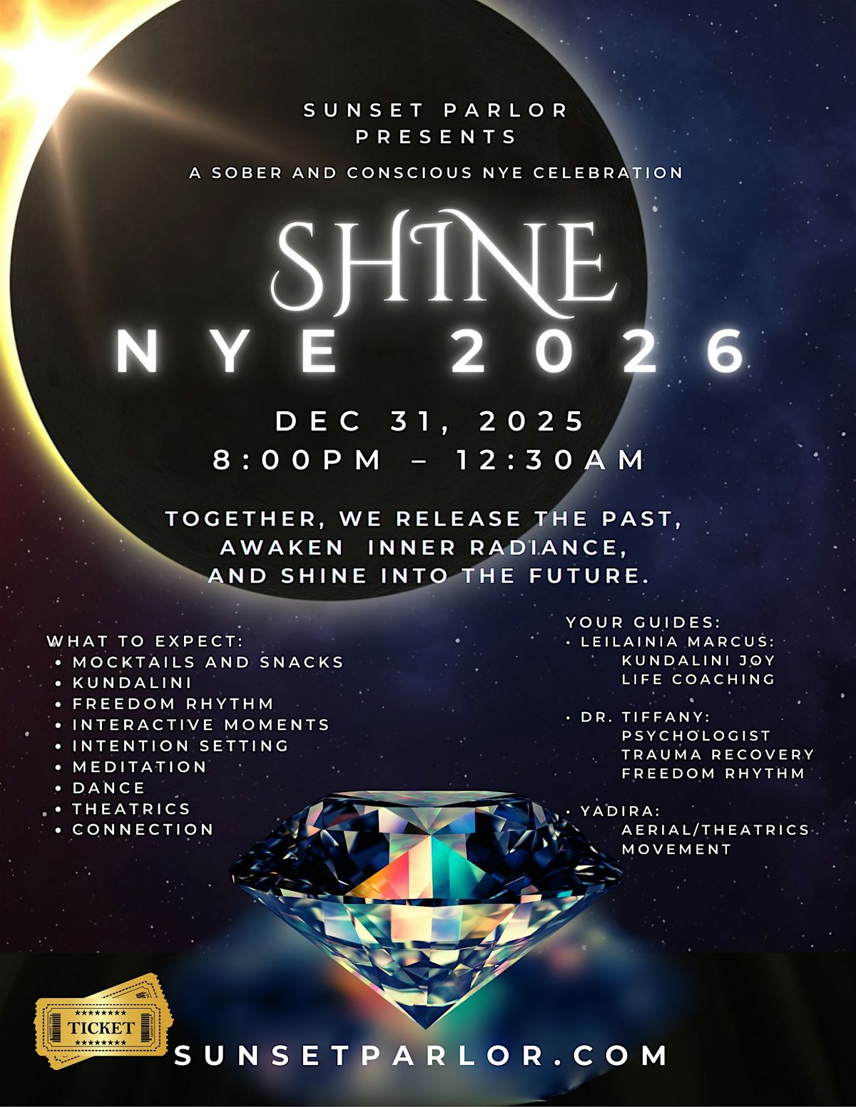 SHINE: A Sober & Conscious New Year's Eve Celebration at Sunset Parlor