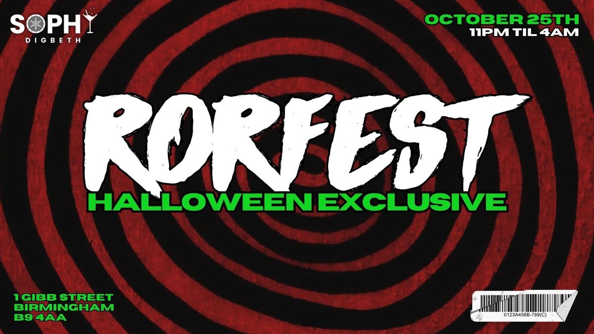 Sophy presents RORFEST Halloween Exclusive