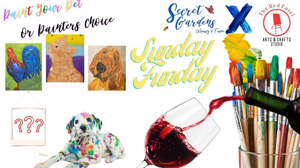 Wine Down Wednesday Paint your Pet or Painters Choice Secret Gardens