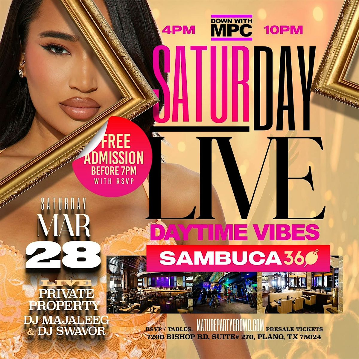 Saturday "LIVE" DayTime Vibes @ SAMBUCA 360