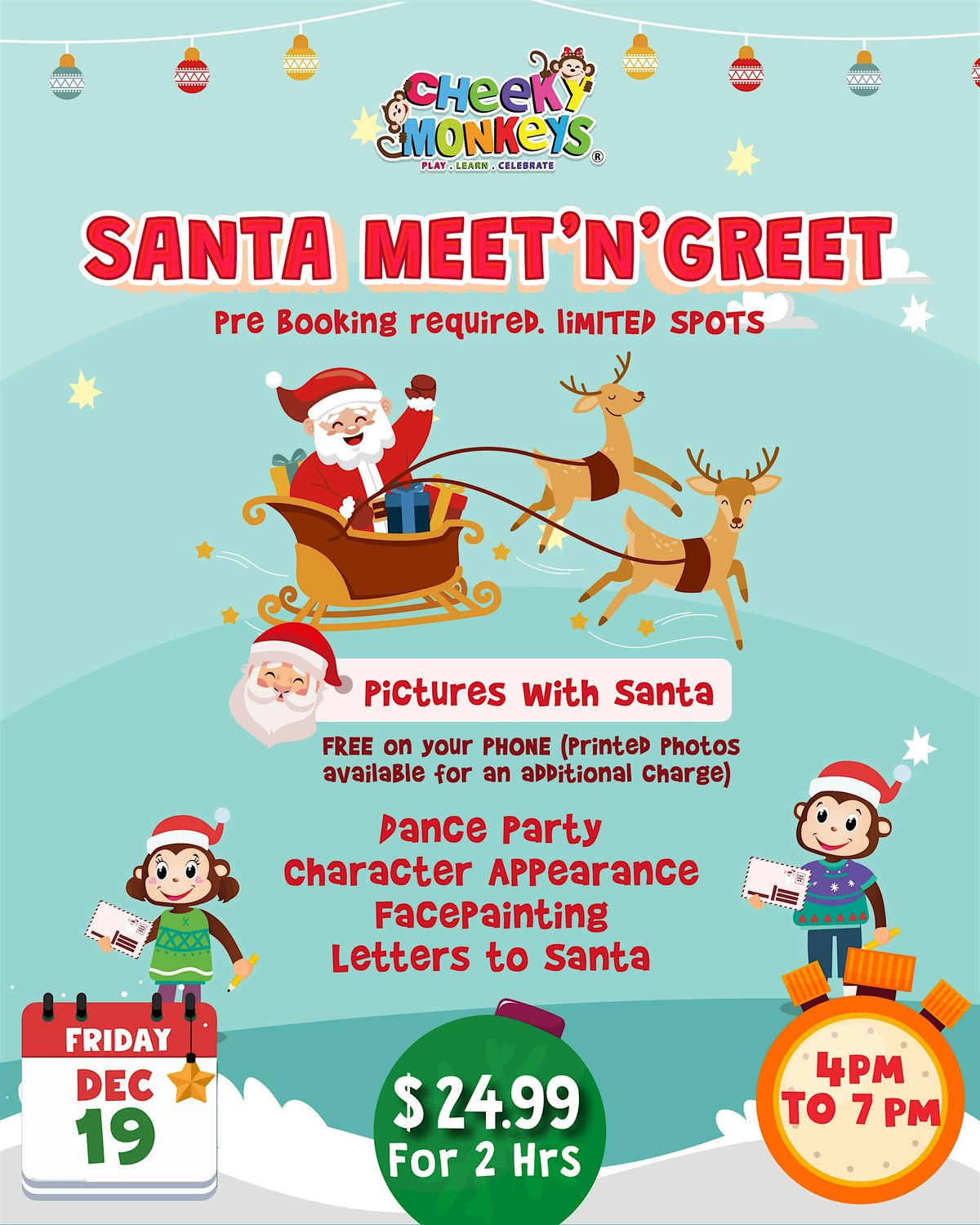 Santa Meet n Greet at Cheeky Monkeys
