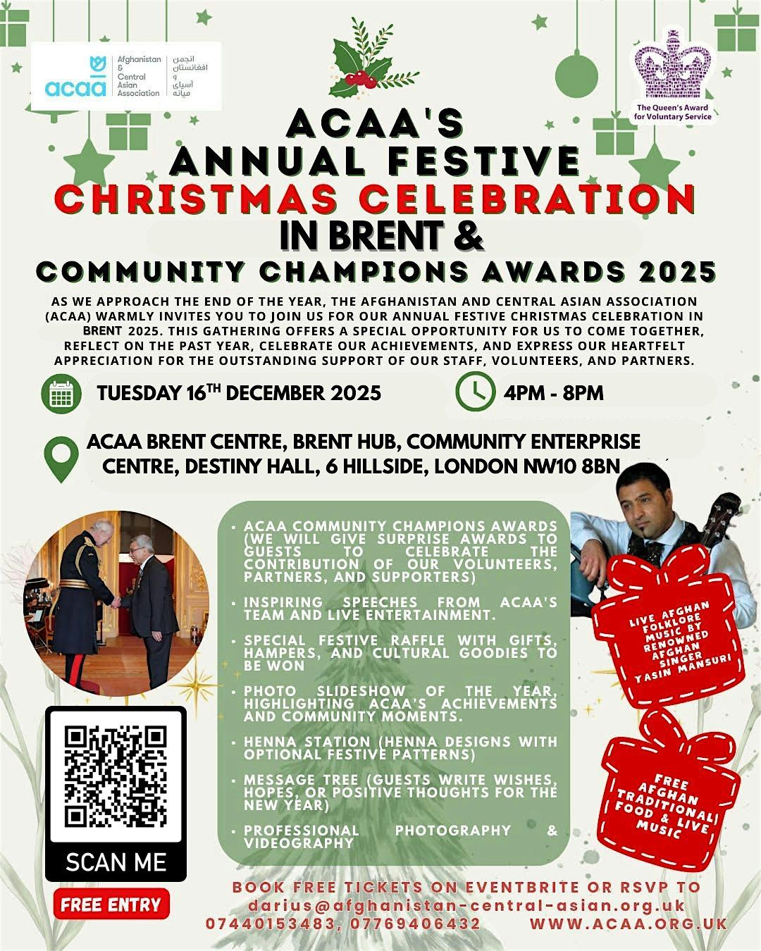 ACAA's Christmas Celebration in Brent & Community Champion Awards 2025
