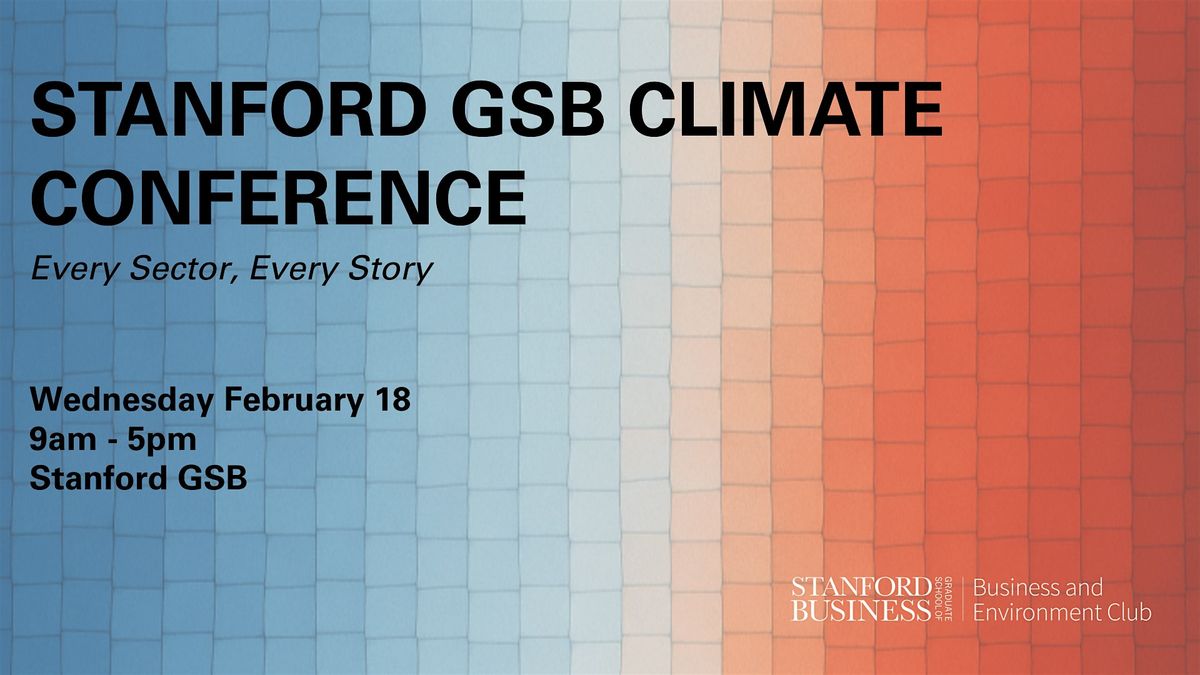Stanford GSB Climate Conference
