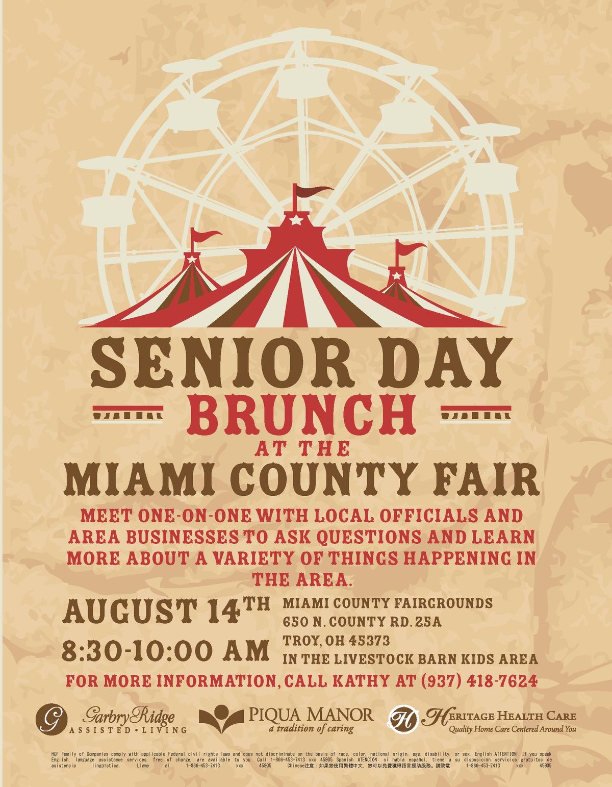 Senior Day Brunch at the Miami County Fair Miami County Fairgrounds