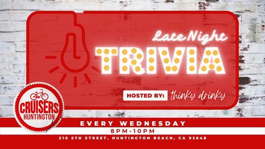 Trivia Night @ Cruisers Huntington Beach | Cruisers Pizza Bar Grill Trivia Night @ Cruisers Huntington Beach | Cruisers Pizza Bar Grill