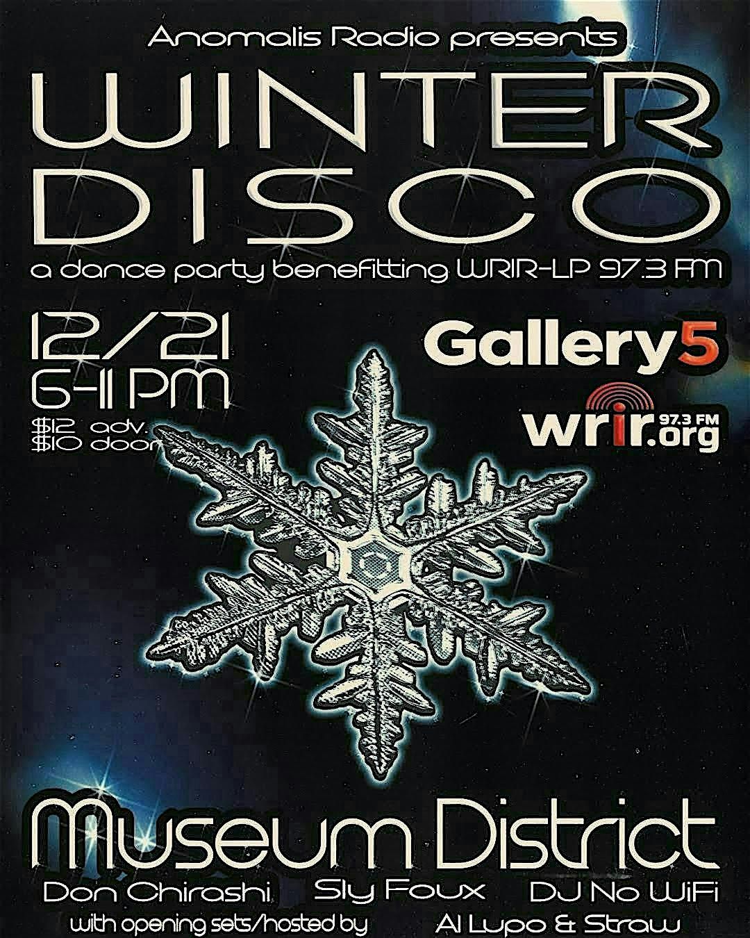 Winter Disco: a dance party benefiting WRIR-LP 97.3 FM