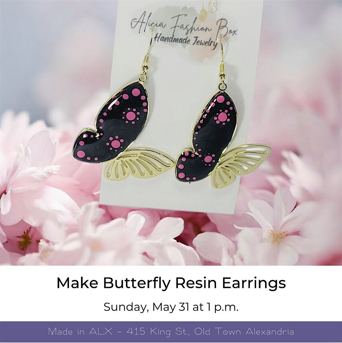 Make Your Own Butterfly Resin Earrings