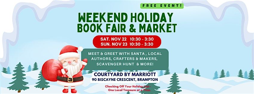 Holiday Book Fair & Market - November 22 & 23 - Free Entry in Brampton!