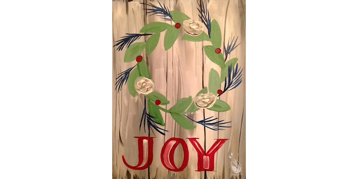 Holiday Wreath - Paint and Sip in Houston | Classpop!\u2122
