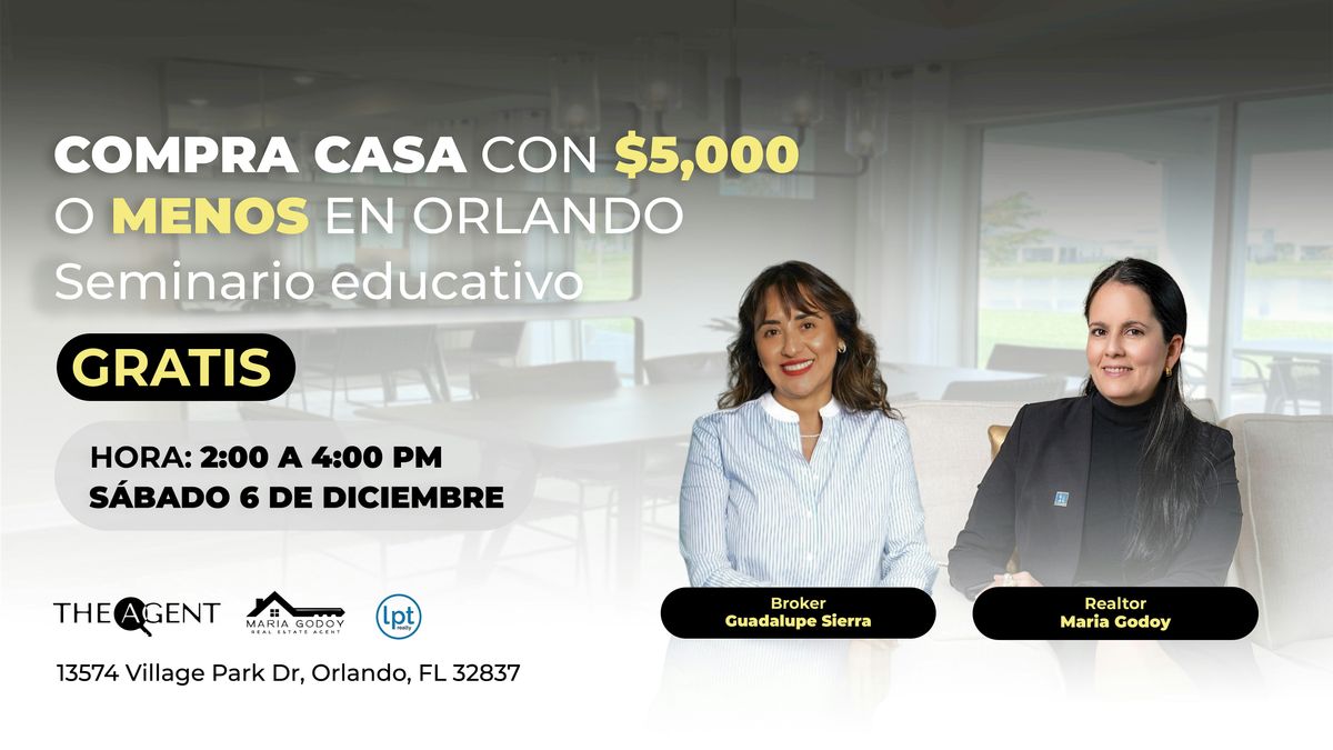 Compra casa con $5,000 o menos en Orlando