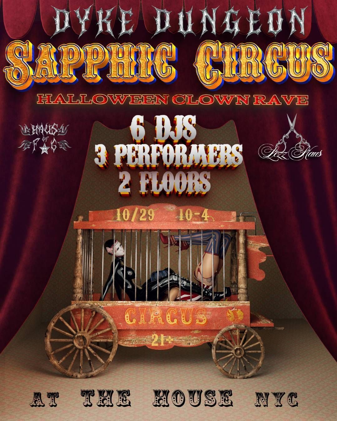 Dyke Dungeon *Sapphic Circus* Halloween Kickoff at The House on Locust ...