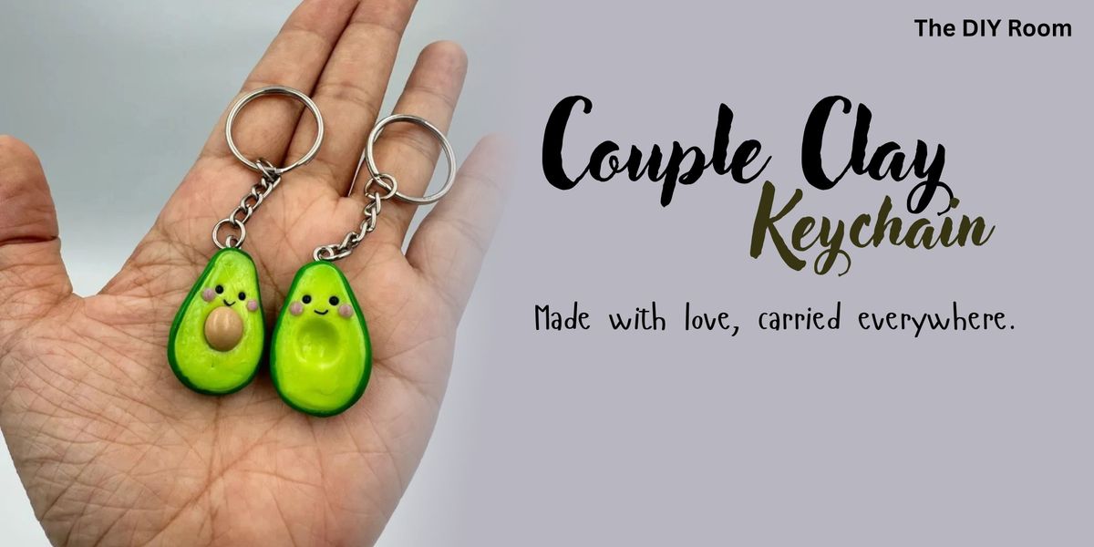 Couple Clay Keychain
