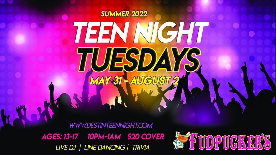 Fudpuckers Summer Teen Night | Fudpuckers, Destin, FL | June 28 to June 29