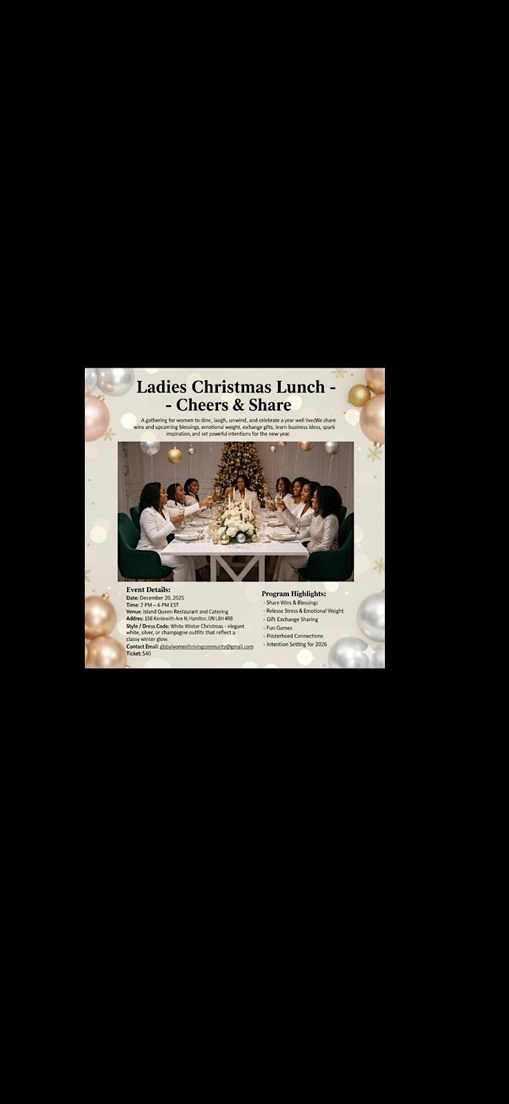 Ladies Christmas Lunch - Cheers & Share