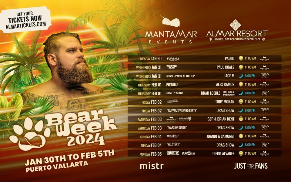 MANTAMAR BEAR WEEK 2024 Mantamar Beach Club ∙ Bar & Sushi, Puerto