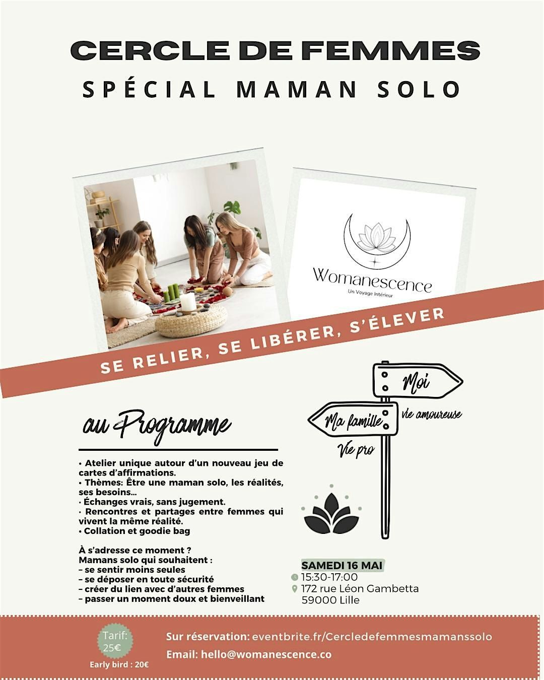Cercle de femmes \u2013 Sp\u00e9cial Mamans Solo \u00e0 Lille | Sororit\u00e9 & Reconnexion