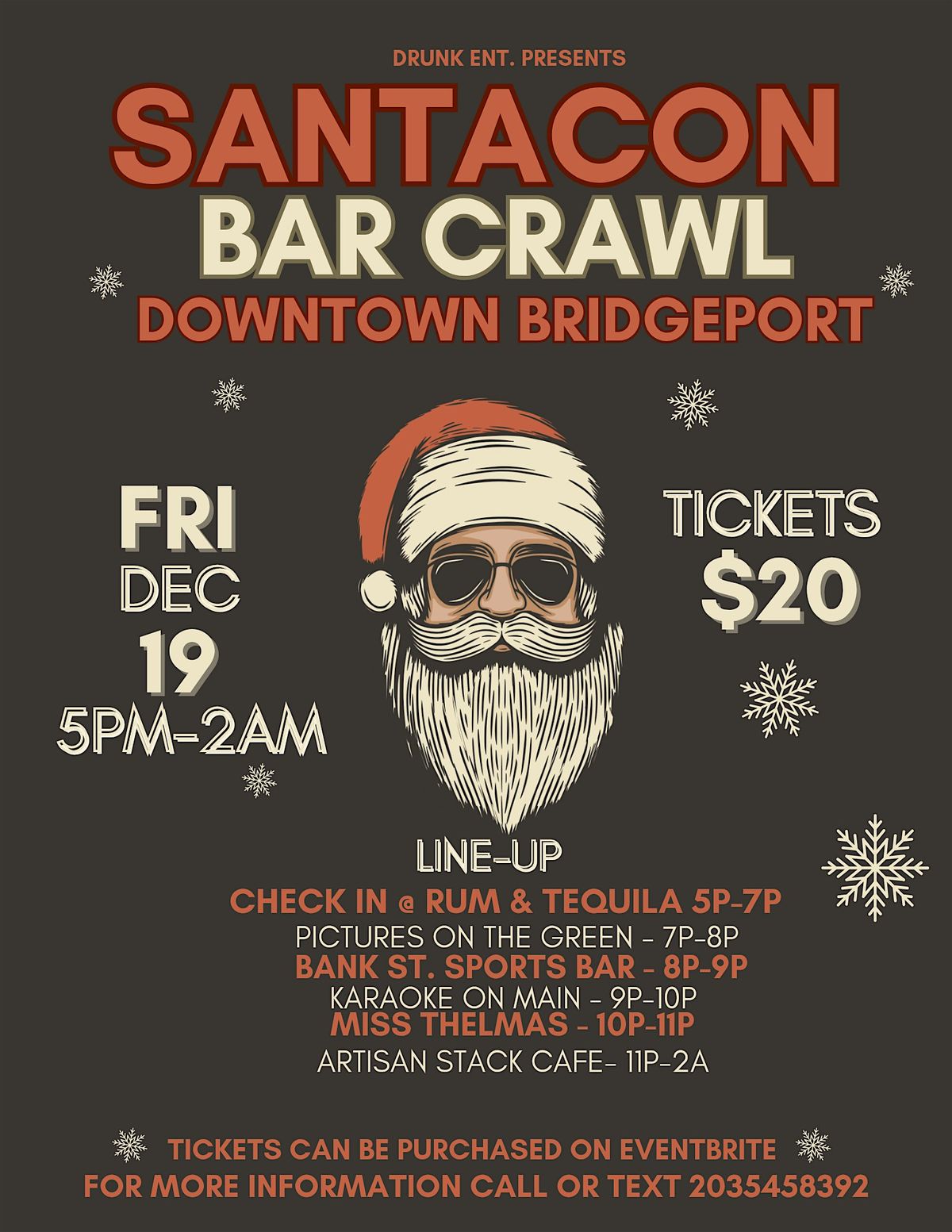 SantaCon Bar Crawl - DownTown Bridgeport
