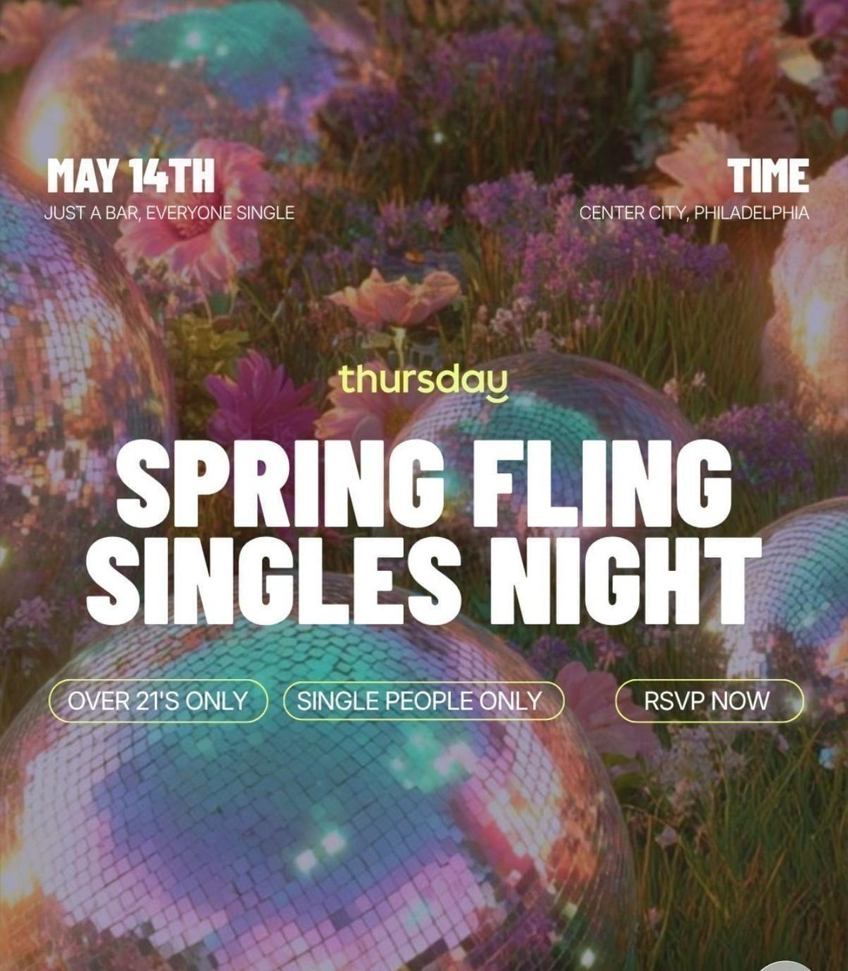 Thursday | 25 + Spring Fling Singles Night at Time | Philadelphia