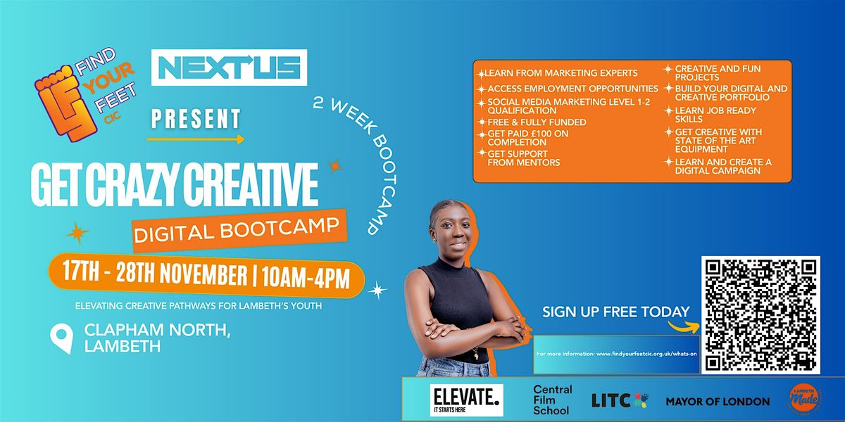 Get Crazy Creative Digital Bootcamp - (Lambeth Residents)