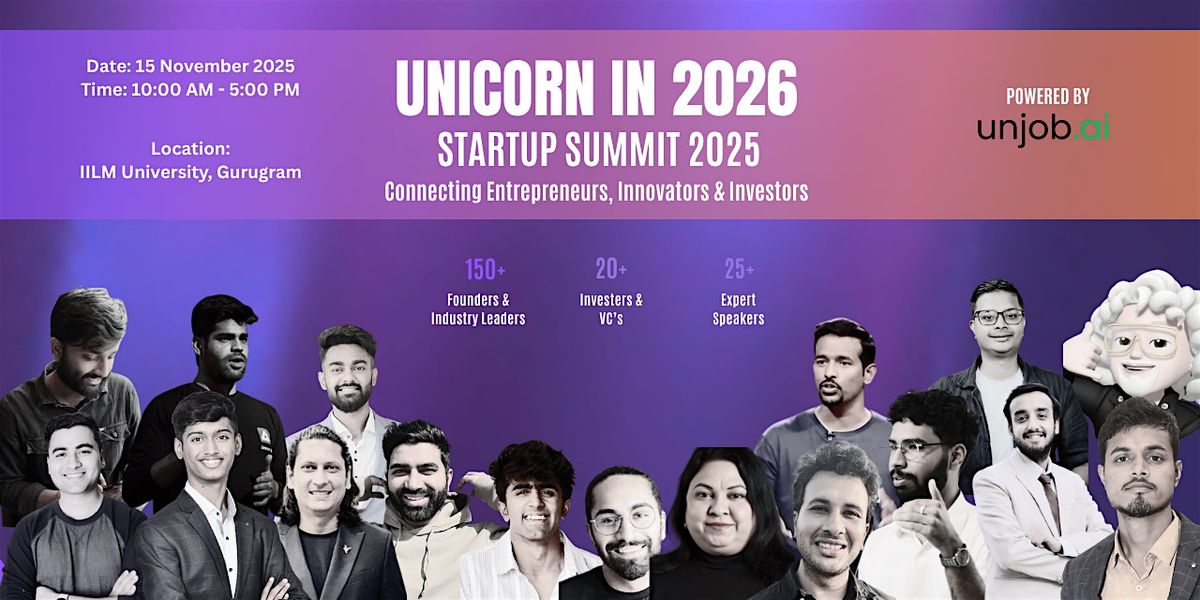 STARTUP SUMMIT 2025 at IILM University, Gurugram on 15th November, 2025