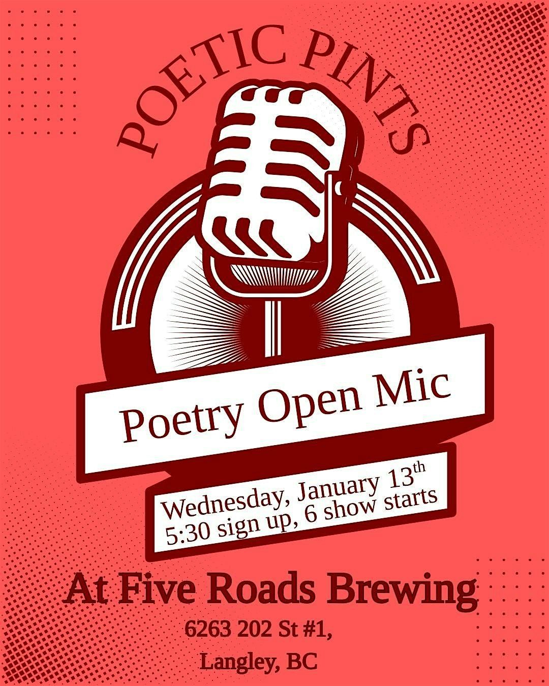 Poetic Pints: Poetry Open Mic