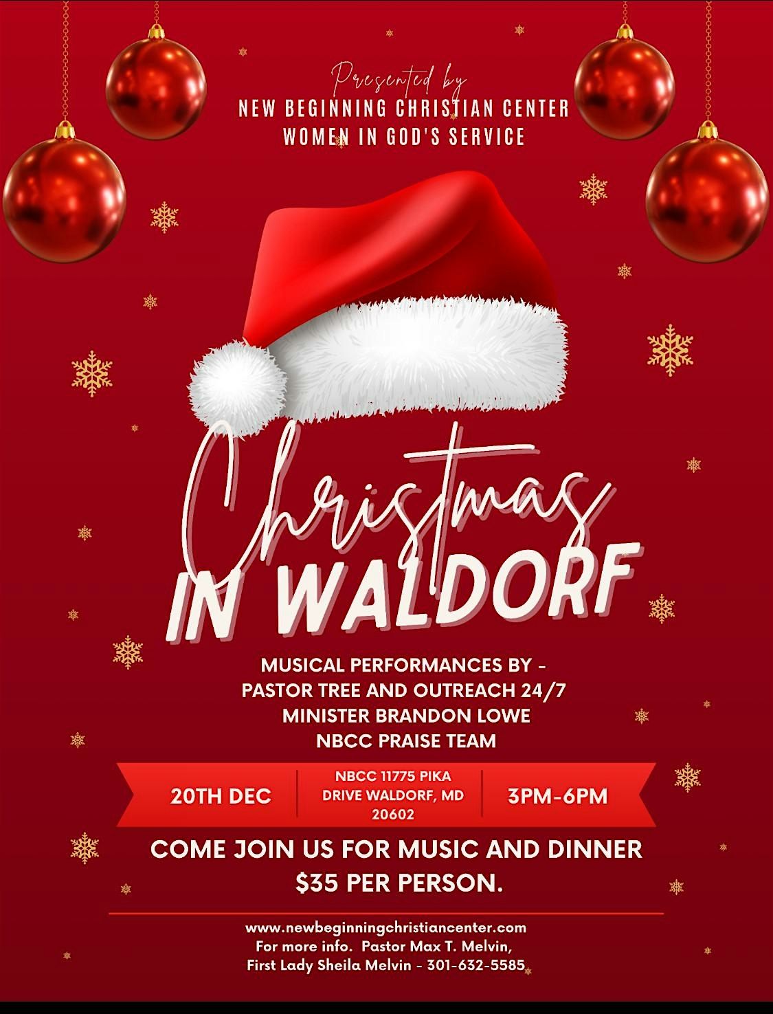 NBCC, Christmas In Waldorf