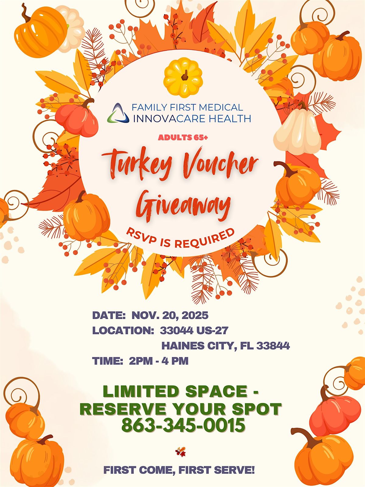 Thanksgiving Celebration - Family First