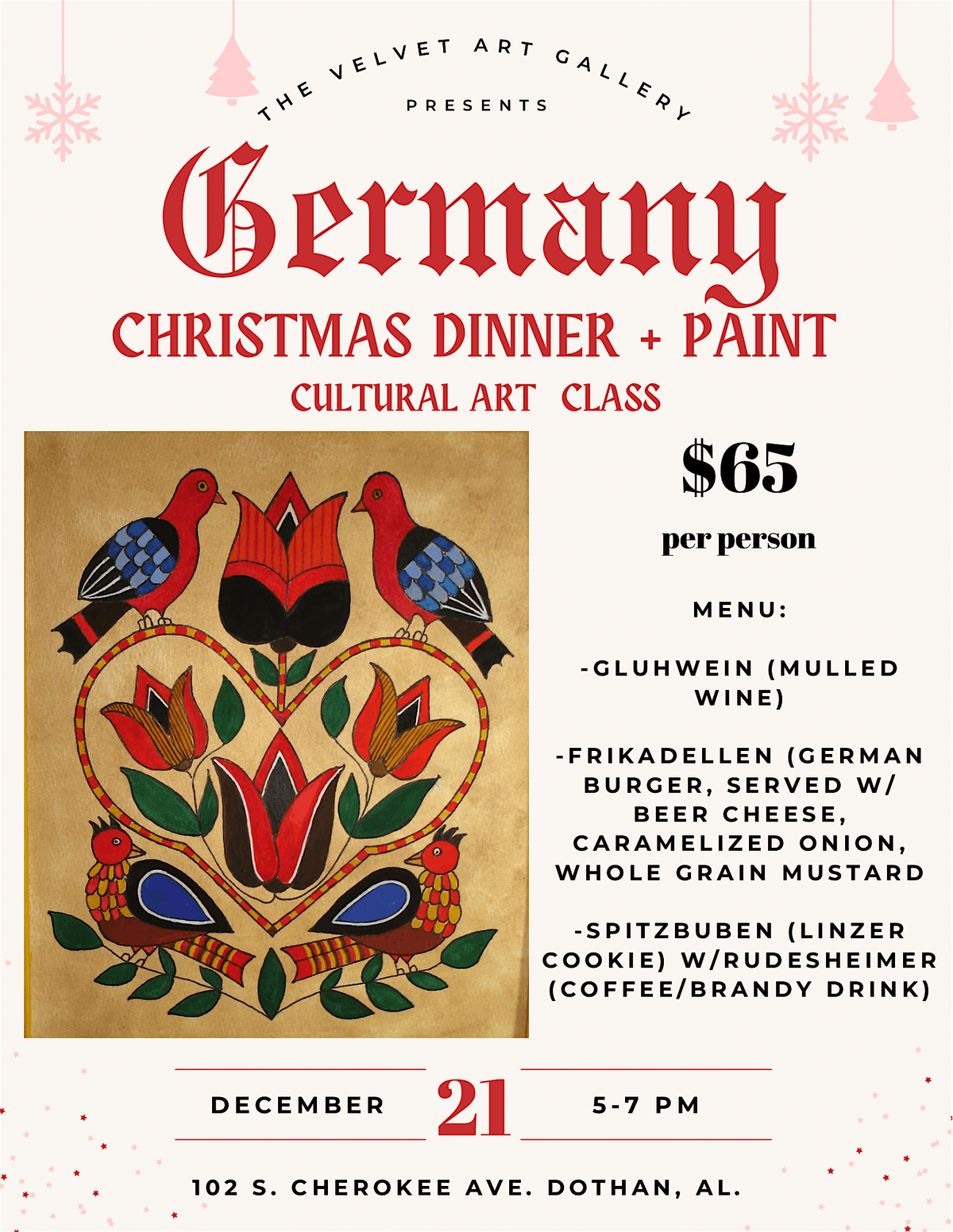 GERMANY Paint and Dinner Class
