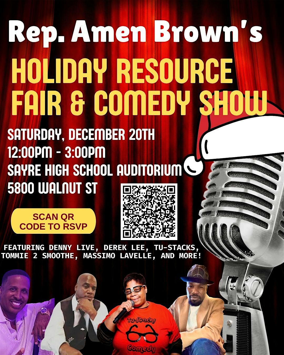 Rep. Amen Brown's Holiday Resource Fair & Comedy Show