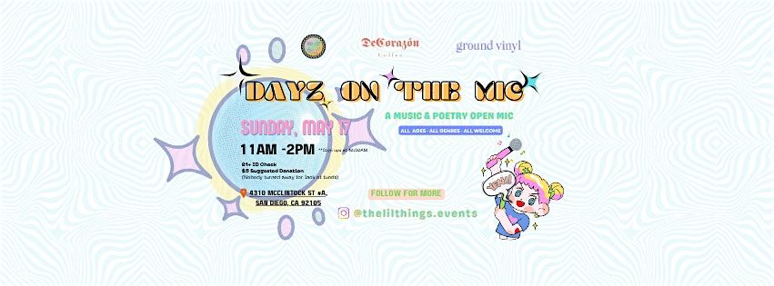 Dayz on the Mic - A Music & Poetry Open Mic