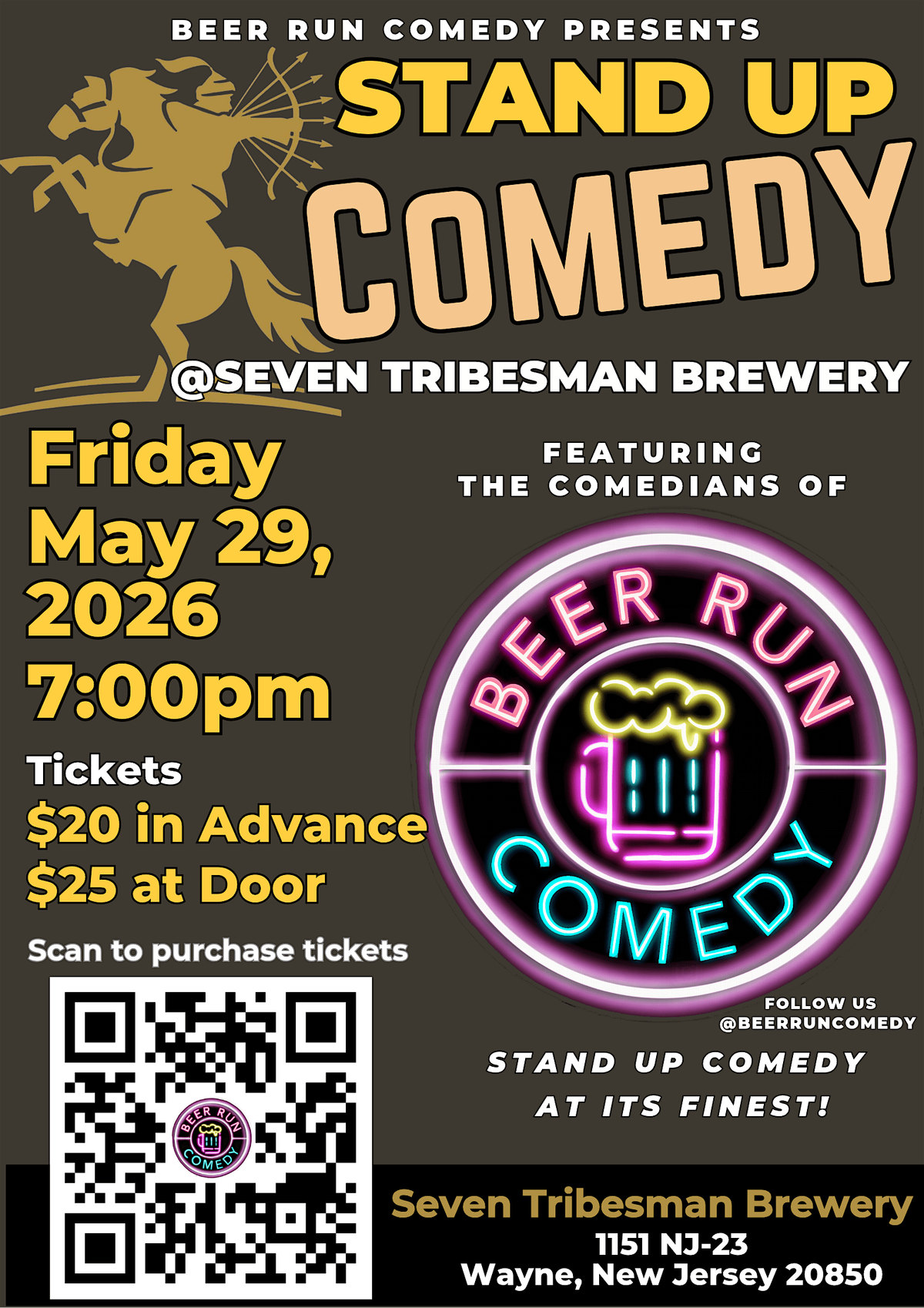 Stand Up Comedy Night at Seven Tribesman Brewery