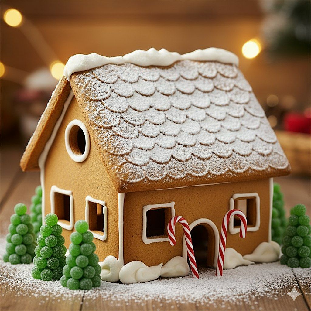 Family Gingerbread House Decorating