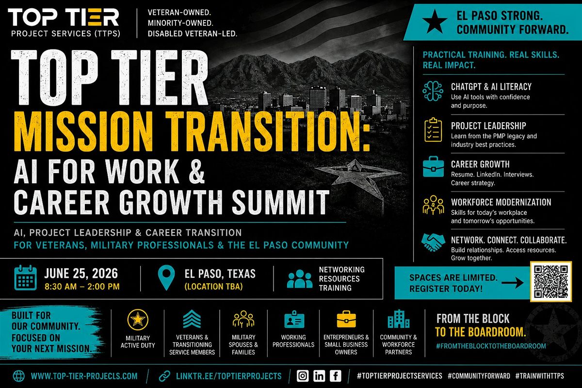 Top Tier Mission Transition: AI for Work & Career Growth Summit