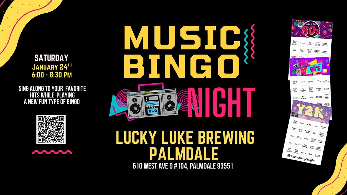 Music Bingo Night @ Lucky Luke Brewing Palmdale