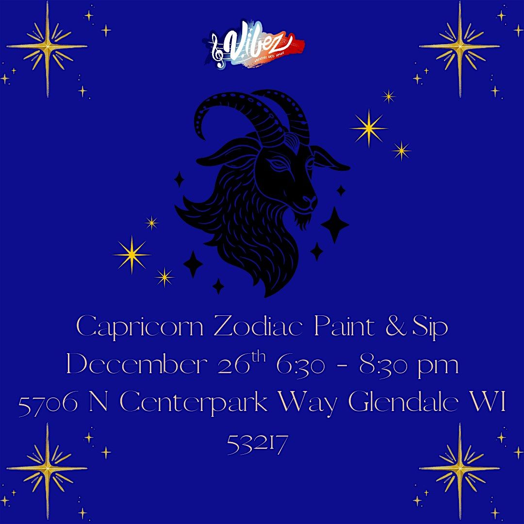Capricorn Zodiac Paint & Sip