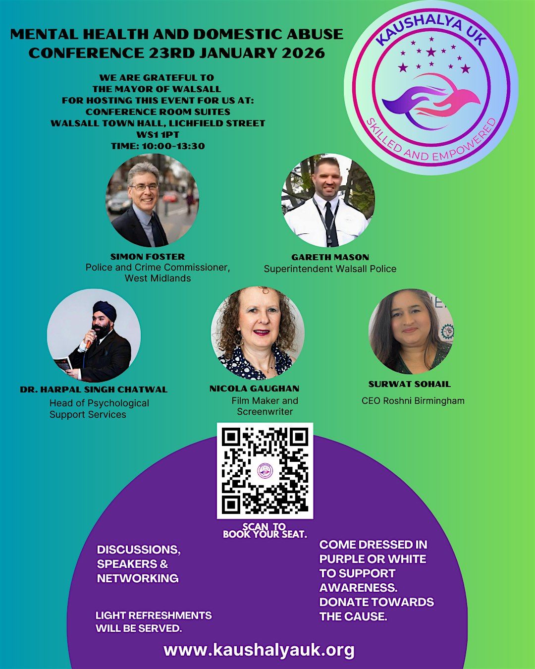 Mental health and domestic abuse awareness conference.