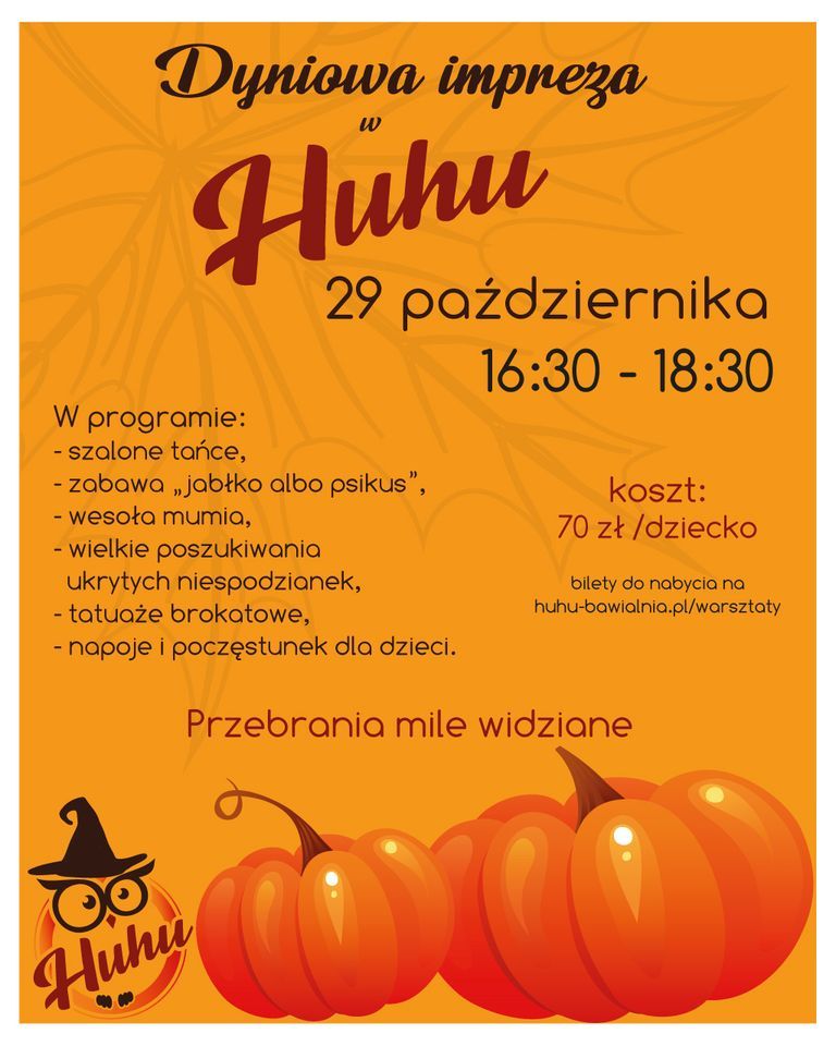 Dyniowa impreza dla dzieci (wiek 3+)