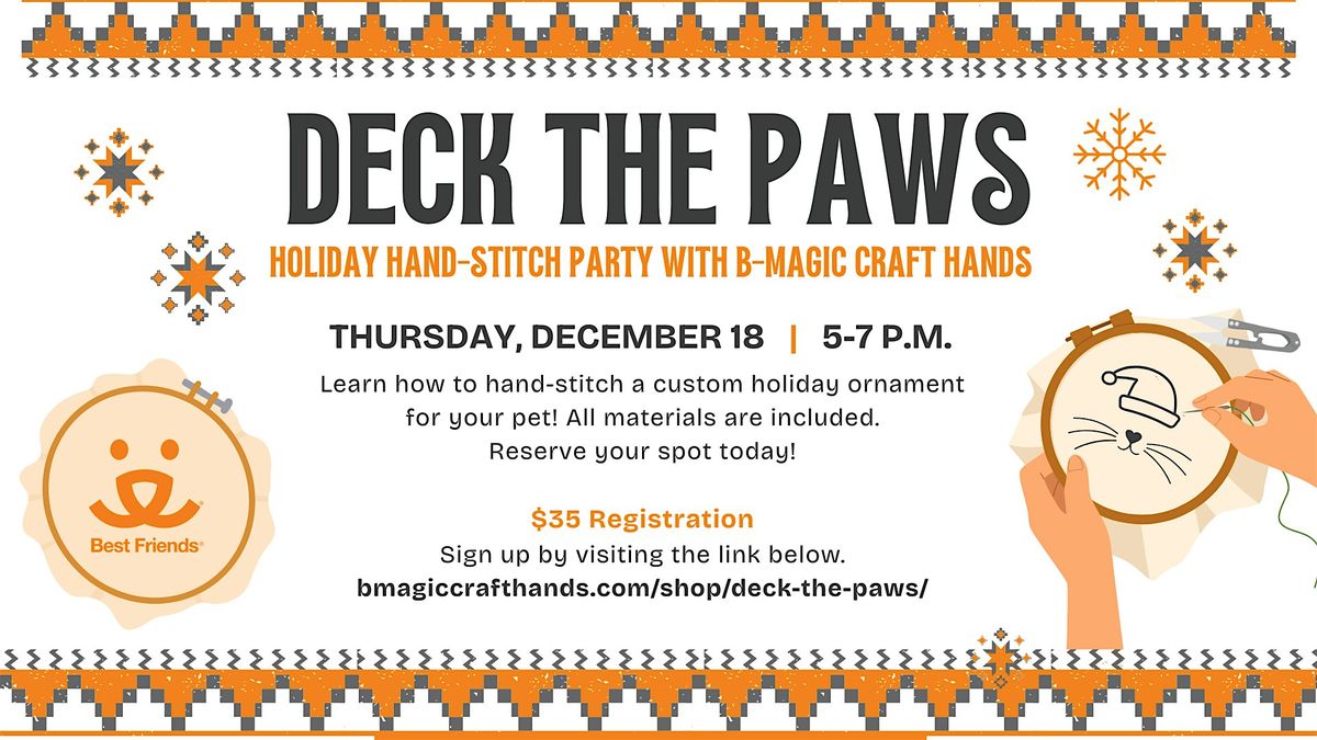 Deck the Paws: Holiday Hand-Stitch Party with B-Magic Craft Hands