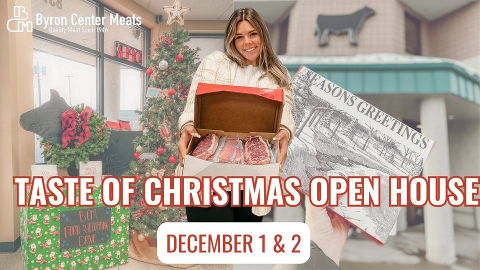 Taste of Christmas Open House 2023 Byron Center Meats December 1 to